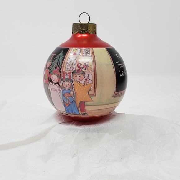 1992 Hallmark Teacher Glass Bulb Keepsake Holiday Christmas Ornament - Picture 6 of 9
